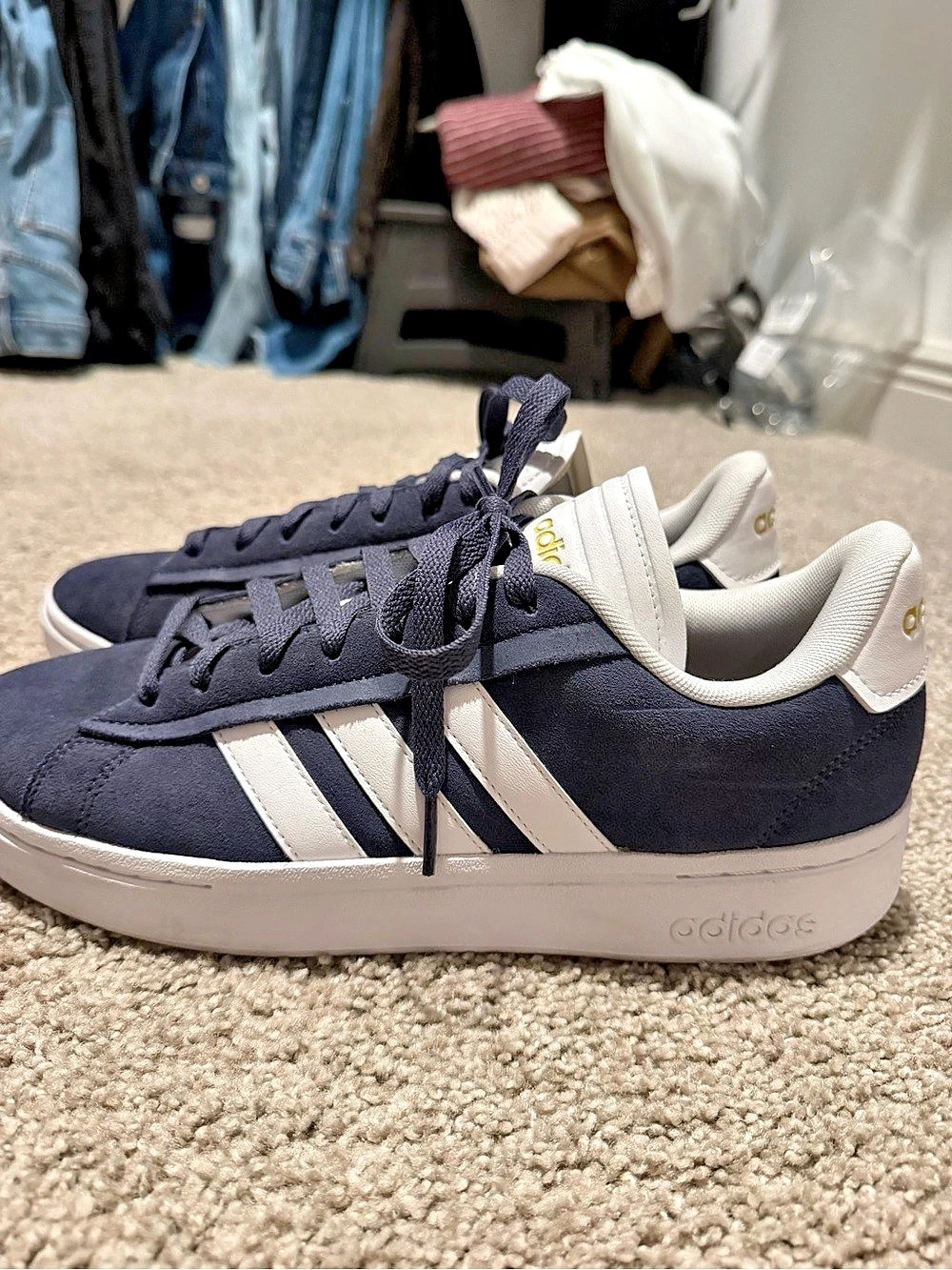 adidas Grand Court Base 00s Blue & White Sneakers
